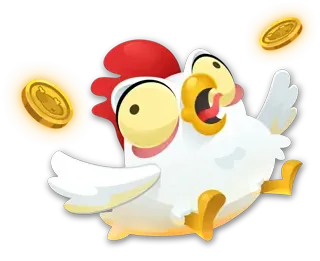 Chicken Road Hardcore mode — panicked chicken with flying coins